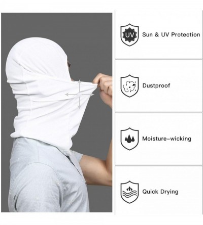 Balaclavas Balaclava - Windproof Mask Adjustable Face Head Warmer for Skiing- Cycling- Motorcycle Outdoor Sports - White - CM...