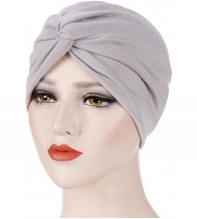 Skullies & Beanies 3Pack Womens Chemo Hat Beanie Turban Headwear for Cancer Patients - Gray Khaki Red - CR198AZ8IAN $15.68