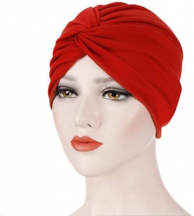 Skullies & Beanies 3Pack Womens Chemo Hat Beanie Turban Headwear for Cancer Patients - Gray Khaki Red - CR198AZ8IAN $15.68