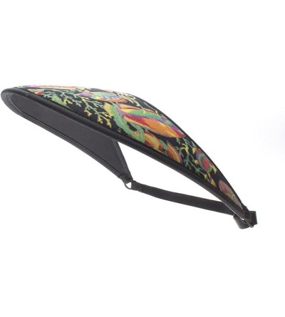 Visors Lites Adjustable Pattern Sport Sun Visor - Black Fish Print - CO12E3BENI3 $9.32