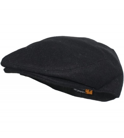 Newsboy Caps Street Easy Felt Newsboy Driving Cap with Plush Lining - Black - C2125EYVWOB $18.55