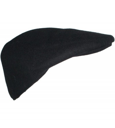 Newsboy Caps Street Easy Felt Newsboy Driving Cap with Plush Lining - Black - C2125EYVWOB $18.55