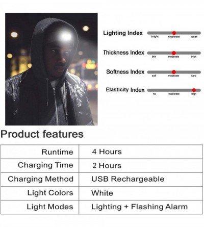 Skullies & Beanies Ultra Bright LED Unisex Lighted Beanie Cap/Winter Warm hat （USB charging） (Black) - CI186W5SQOD $8.77