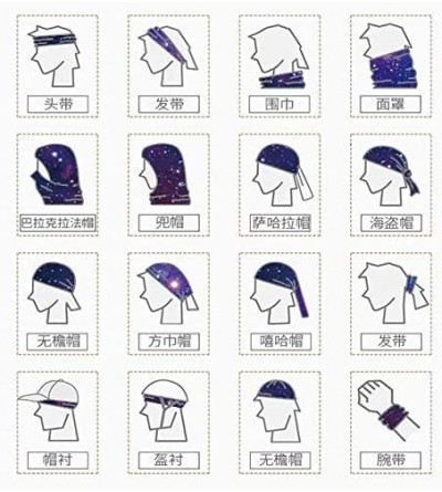 Balaclavas Star Sky Printted Seamless Neck Gaiter- Headwrap- Balaclava- Helmet Liner Face Mask Bandanas for Dust - Ks2 - CC19...